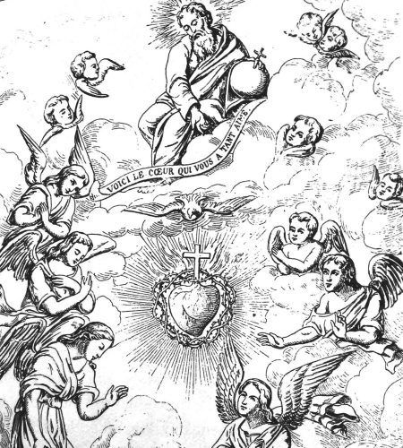 Gravure du premier tableau en l'honneur du Sacré Cœur