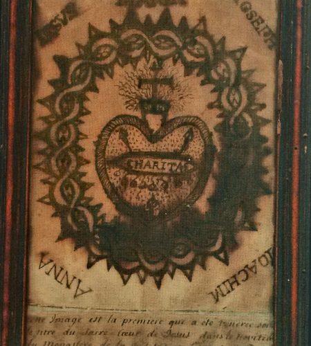 Original de l'image du sacré Coeur à la plume