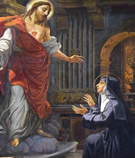 Grande Révélation du Sacré Coeur, tableau de la basilique Saint-Pierre