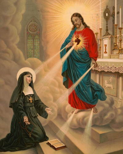 Apparition du Sacré Coeur à sainte Marguerite-Marie